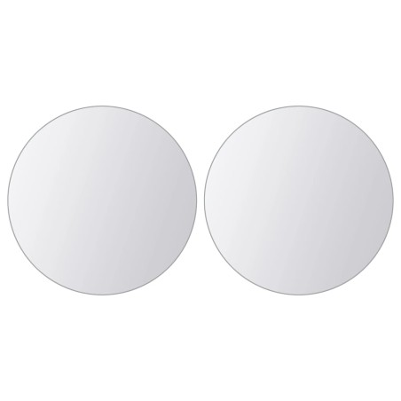 Carreaux de miroir 16 pcs Rond Verre