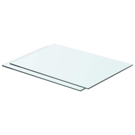 Panneaux d'étagère 2 pcs Verre Transparent 50 x 30 cm