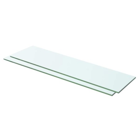 Panneaux d'étagère 2 pcs Verre Transparent 60 x 12 cm