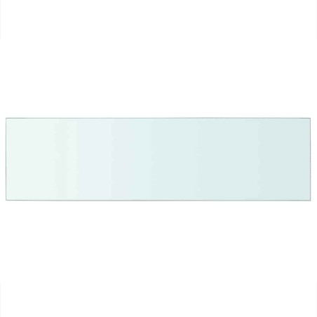 Panneaux d'étagère 2 pcs Verre Transparent 90 x 25 cm