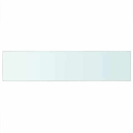 Panneaux d'étagère 2 pcs Verre Transparent 110 x 25 cm