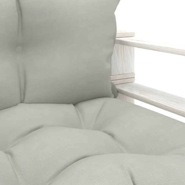 Canapé palette de jardin avec coussins taupe Bois