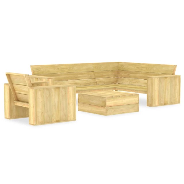 Salon de jardin 3 pcs Bois de pin imprégné