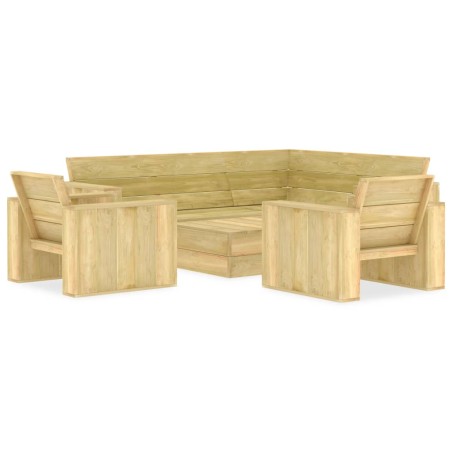 Salon de jardin 4 pcs Bois de pin imprégné