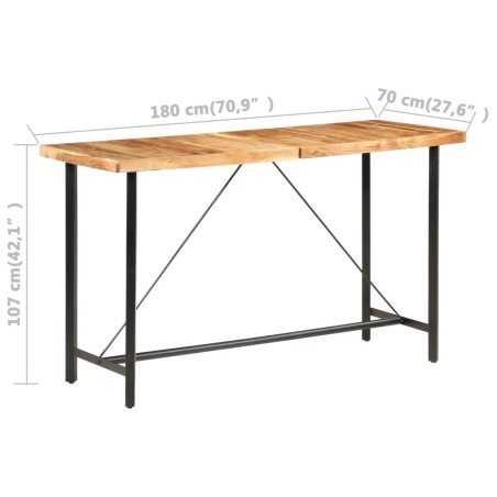 Ensemble de bar 9 pcs Bois d'acacia et de récupération massif