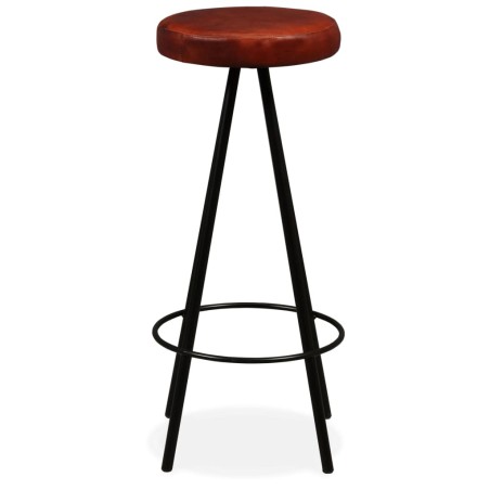 Ensemble de bar 9 pcs Bois de récupération et cuir véritable