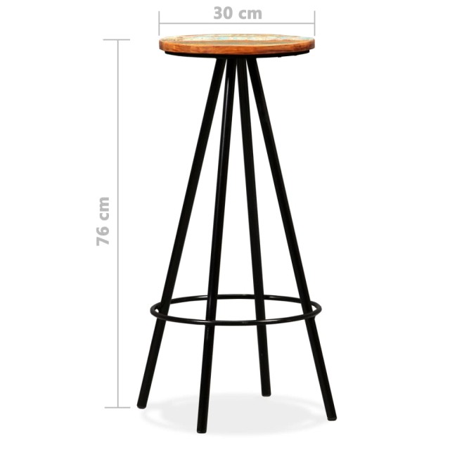Ensemble de bar 9 pcs Bois de récupération massif
