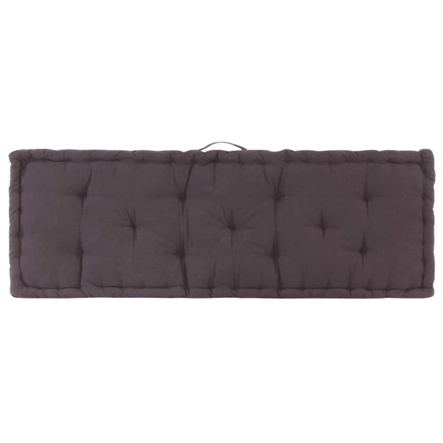 Coussins de plancher de palette lot de 2 Coton Anthracite