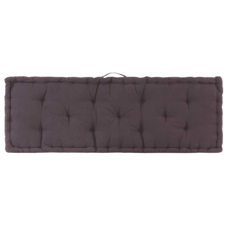 Coussins de plancher de palette lot de 2 Coton Anthracite