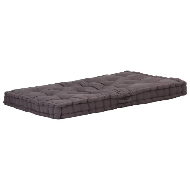 Coussins de plancher de palette lot de 2 Coton Anthracite