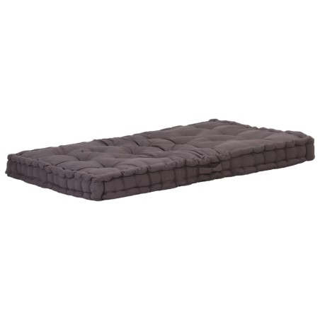 Coussins de plancher de palette lot de 2 Coton Anthracite
