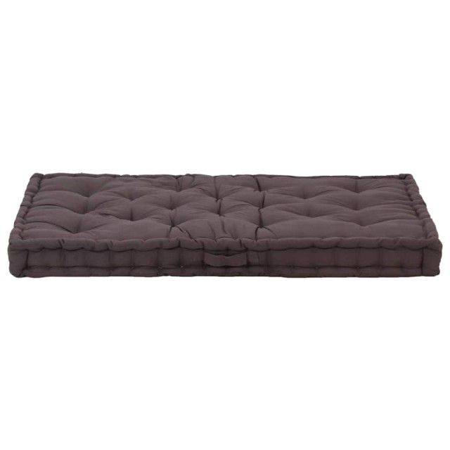 Coussins de plancher de palette lot de 2 Coton Anthracite