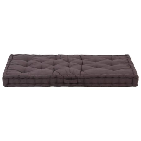 Coussins de plancher de palette lot de 2 Coton Anthracite