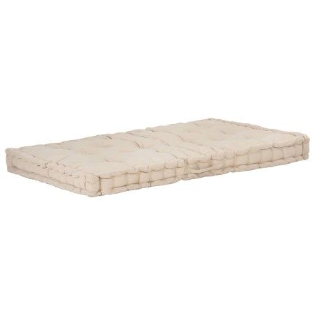 Coussins de plancher de palette lot de 2 Coton Beige