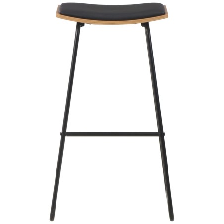 Tabourets de bar lot de 6 noir similicuir