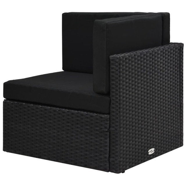 Salon de jardin 9 pcs Résine tressée Noir