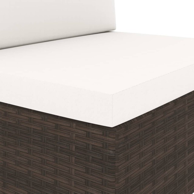 Salon de jardin 5 pcs Résine tressée Marron