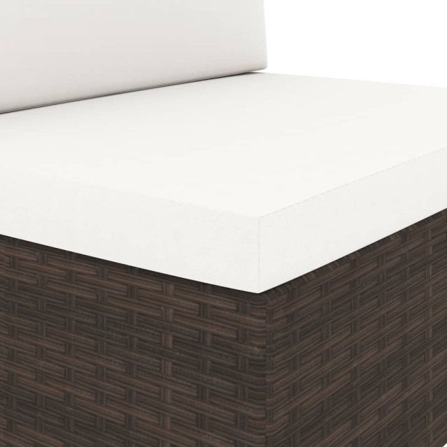 Salon de jardin 6 pcs Résine tressée Marron