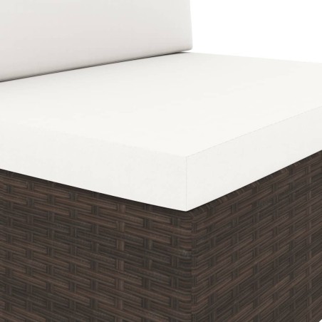 Salon de jardin 6 pcs Résine tressée Marron