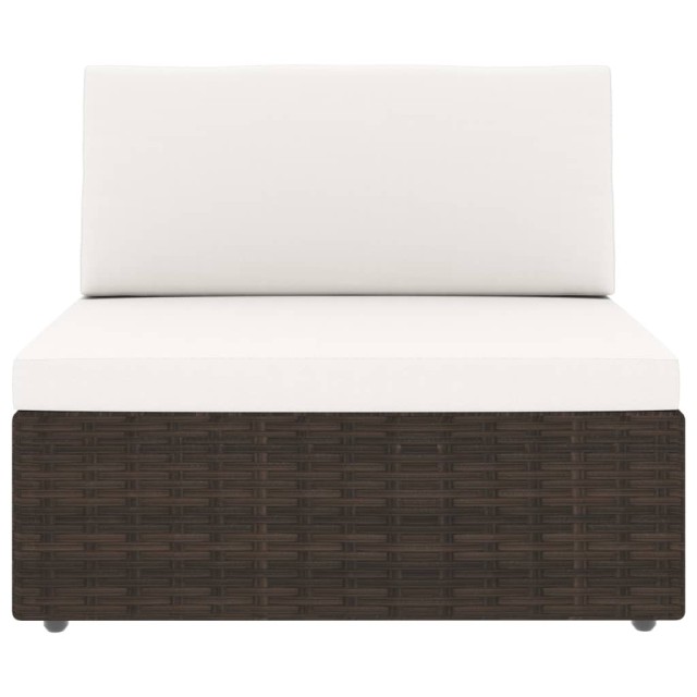 Salon de jardin 7 pcs Résine tressée Marron