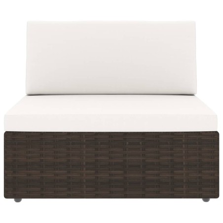 Salon de jardin 7 pcs Résine tressée Marron