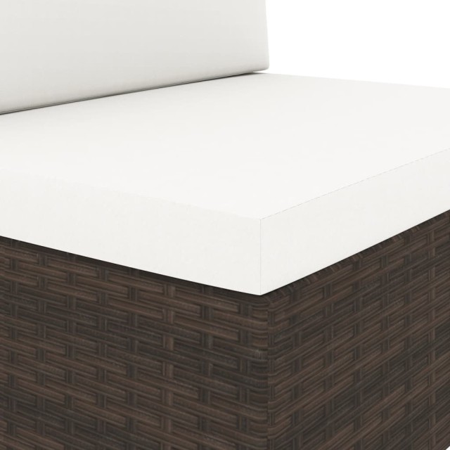 Salon de jardin 7 pcs Résine tressée Marron