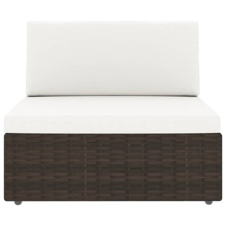 Salon de jardin 8 pcs Résine tressée Marron