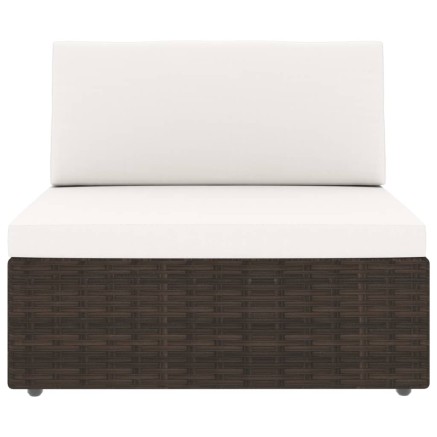 Salon de jardin 8 pcs Résine tressée Marron 2