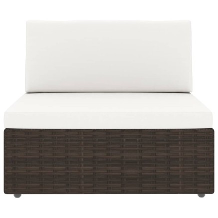 Salon de jardin 10 pcs Résine tressée Marron 2