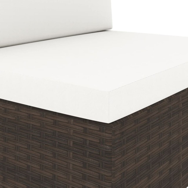 Salon de jardin 7 pcs Résine tressée Marron