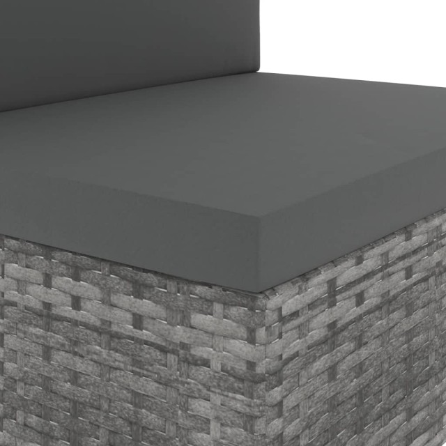 Salon de jardin 8 pcs Résine tressée Gris