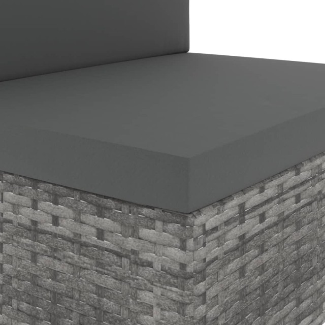 Salon de jardin 8 pcs Résine tressée Gris