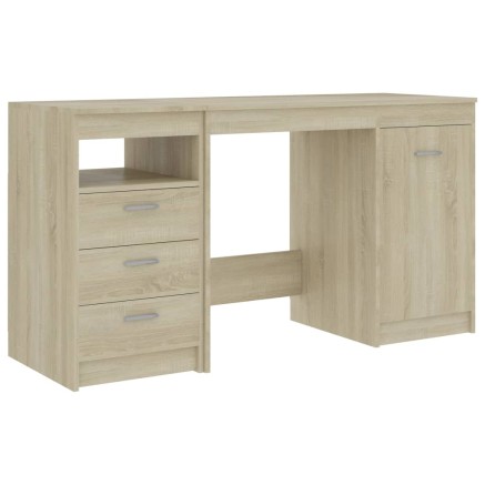 Bureau Chêne sonoma 140x50x76 cm Bois d’ingénierie 2