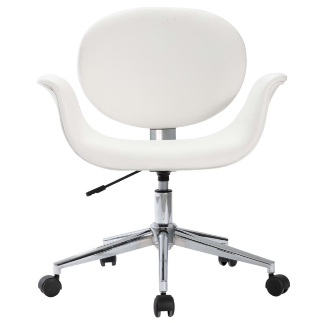 Chaise pivotante de bureau Blanc Similicuir