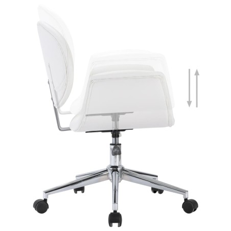 Chaise pivotante de bureau Blanc Similicuir