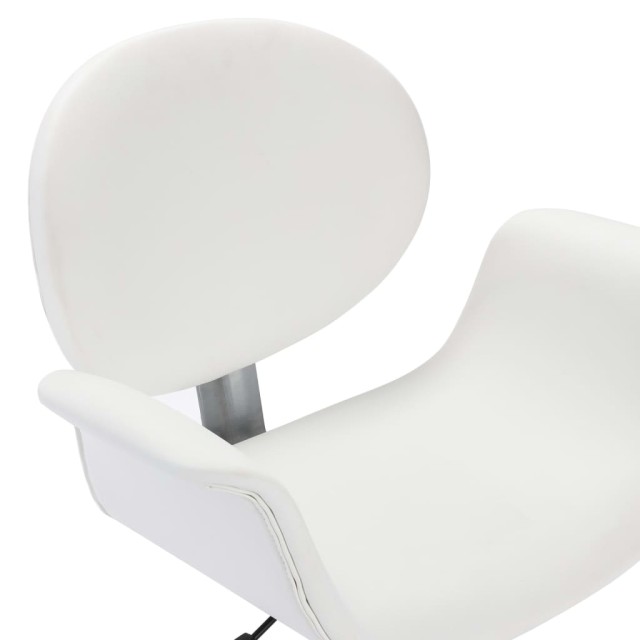 Chaise pivotante de bureau Blanc Similicuir