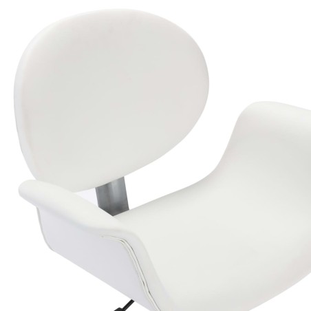 Chaise pivotante de bureau Blanc Similicuir