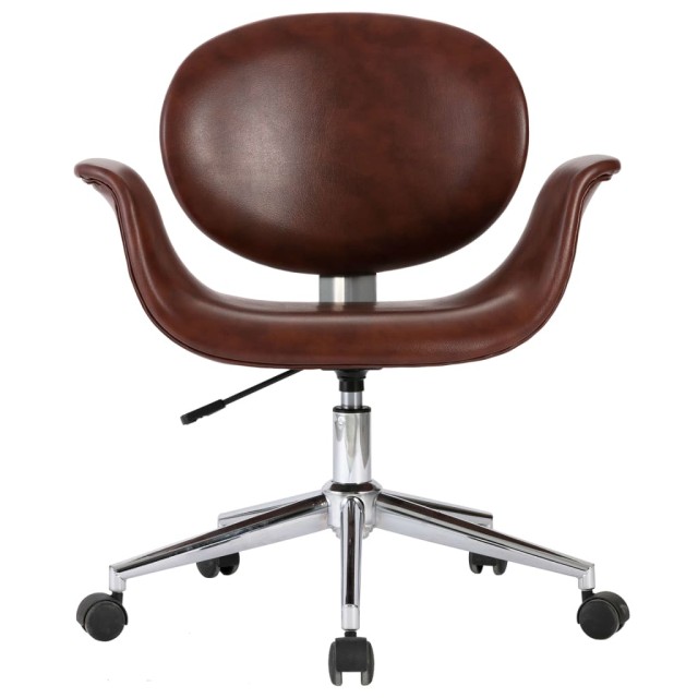 Chaise pivotante de bureau Marron Similicuir