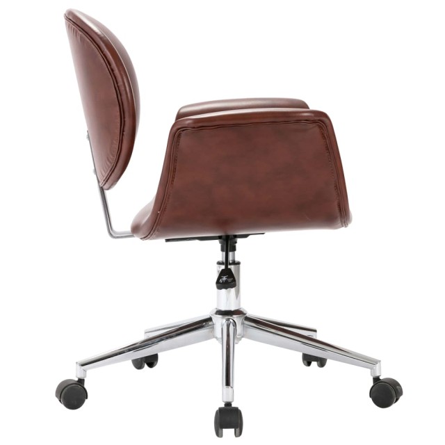 Chaise pivotante de bureau Marron Similicuir