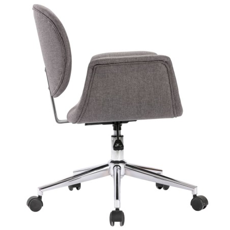 Chaise pivotante de bureau Gris Tissu