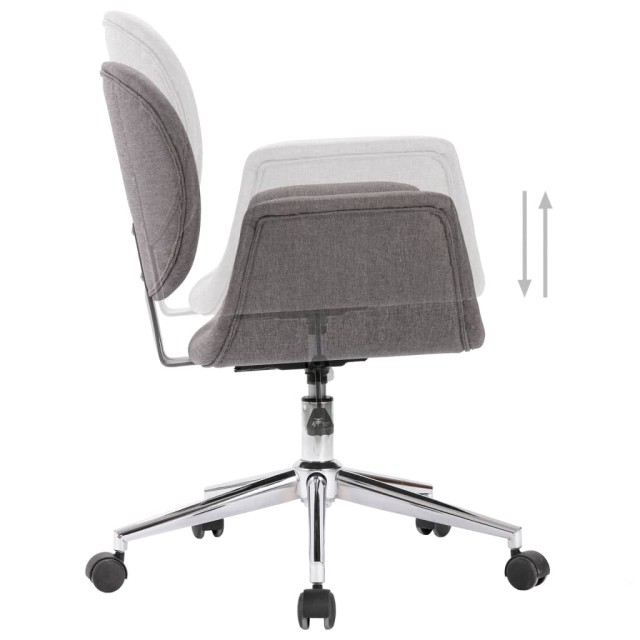 Chaise pivotante de bureau Gris Tissu