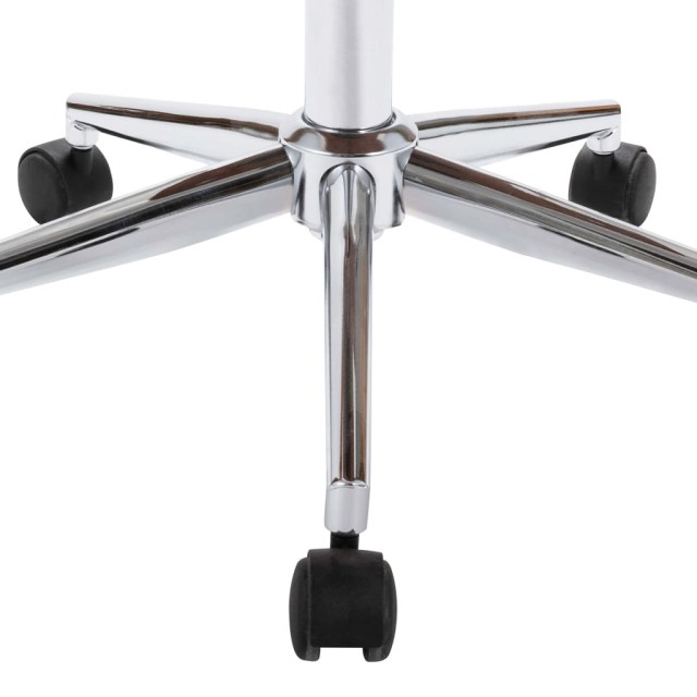 Chaise pivotante de bureau Blanc Bois courbé et similicuir