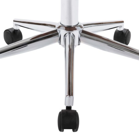 Chaise pivotante de bureau Blanc Bois courbé et similicuir