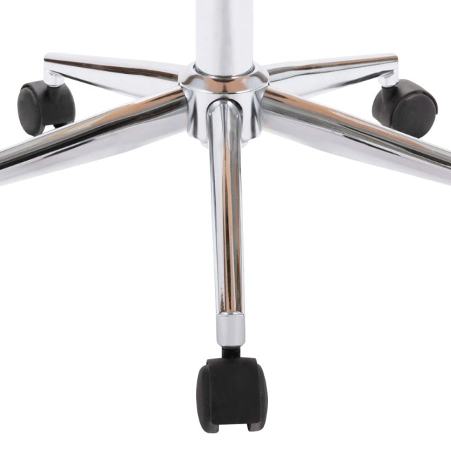 Chaise pivotante de bureau Crème Bois courbé et similicuir