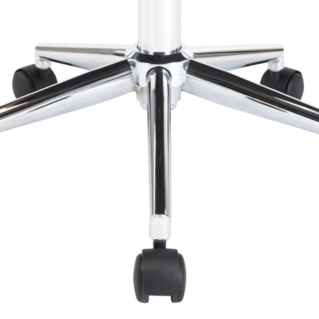 Chaise pivotante de bureau Blanc Bois courbé et similicuir