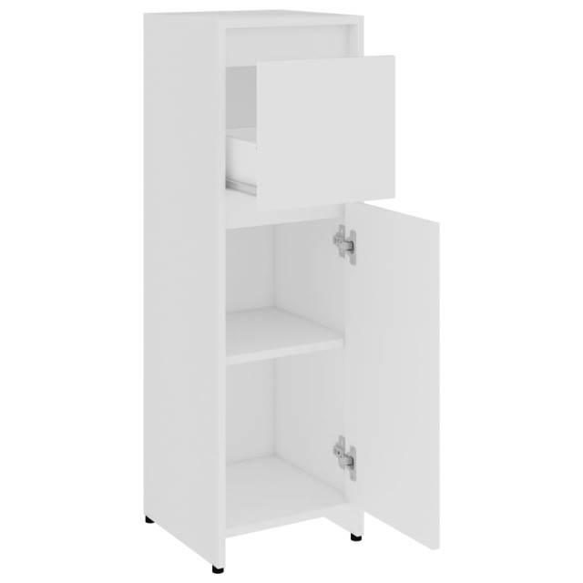 Ensemble de meubles de salle de bain 4pcs Blanc Bois ingénierie