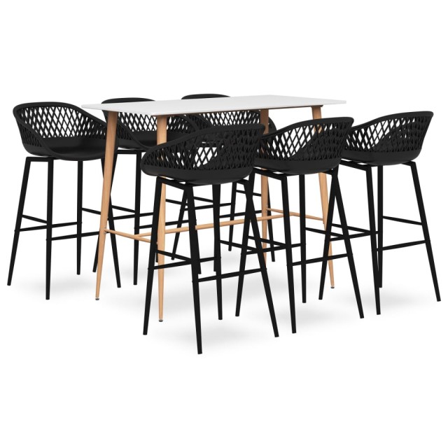 Ensemble de bar 7 pcs Blanc et noir