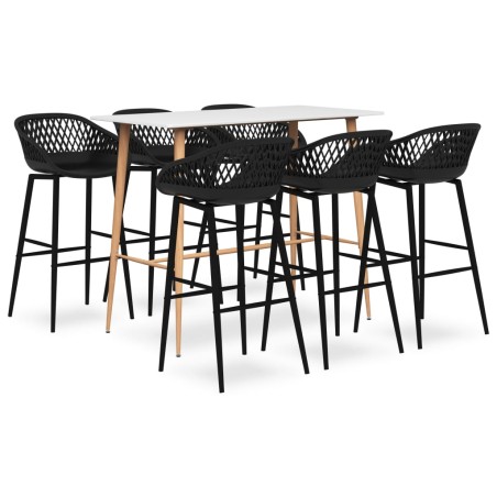 Ensemble de bar 7 pcs Blanc et noir