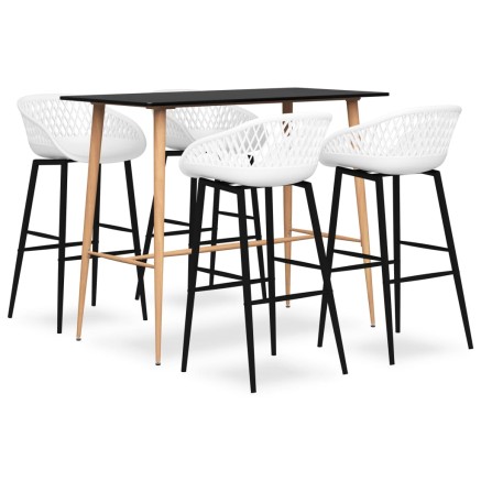Ensemble de bar 5 pcs Noir et blanc