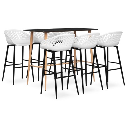 Ensemble de bar 7 pcs Noir et blanc